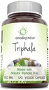 Amazing India Triphala (Natural Triphala Fruit) Supplement Agregat 124; 750 Mg per Serving Agregat 124; 120 Veggie Capsules Agregat 124; Non-GMO Agregat 124; Gluten- Free