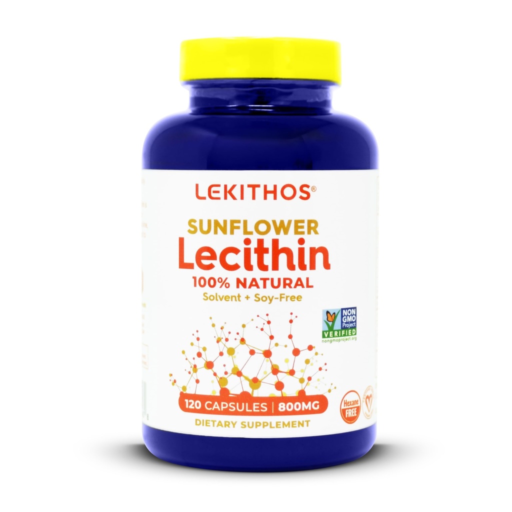 100% All- Natural Lecytyna Kapsułki, 1600mg Suplement Lecytyny dla mężczyzn i kobiet, 120 Kapsułki Hrabia Softgel. Świetne dla wsparcia w laktacji! Wyciskane na zimno, wegańskie i niezmodyfikowane genetycznie