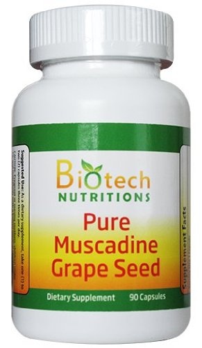 Muscadine Grape Seed 100% Pure Muscadine Grape Seed 90 kapsułek w butelce 650mg w kapsułce