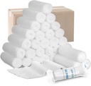 Treela 100 Rolls Gauze Bandaż, 4 w x 5 jardów, Elastyczne Bandaże Indywidualne Opakowania Sterylne Non Latex Pierwsza pomoc Pads Medyczny Gaza Odporność Rolka dla bezpieczeństwa Rana i Dostawy