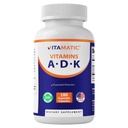 Witamina ADK Suplement witaminy, 180 Kapsułek Veg, Witaminy o dużej mocy A, D3, K2 dla zdrowia kości, Wchłanianie wapnia, Non-GMO, Gluten wolny