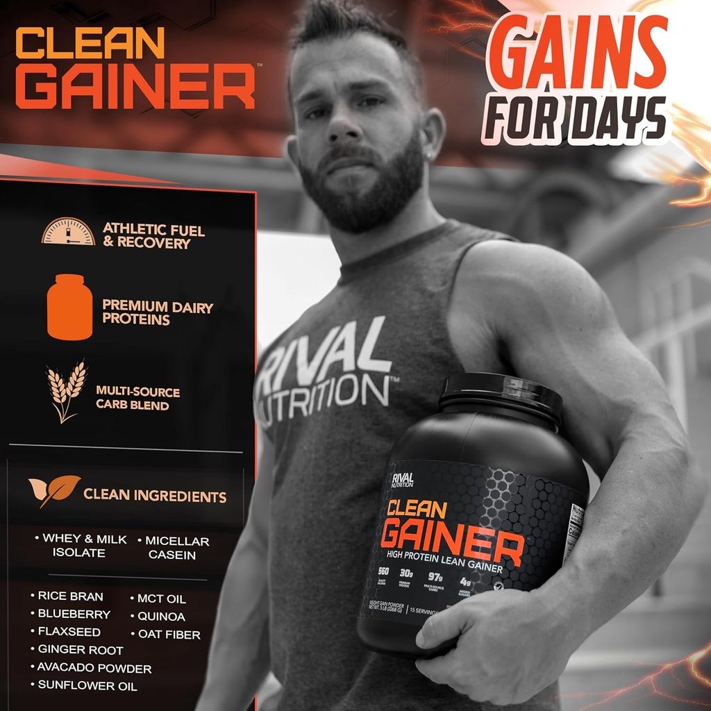 RIVAL NUTRITION Clean Gainer - Czekoladowe masło orzechowe 12lb