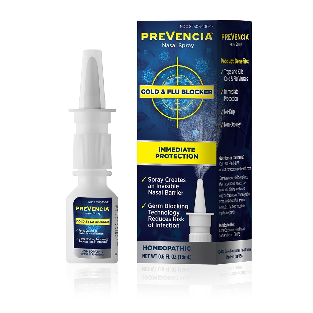 Zimno i grypa Ochrona nosa Spray Homeopatyczne zimno i grypa Remedy Non-Drowsy Natychmiastowa ochrona dla grypa i zimna Blocker, 0,5 Fl Oz (15 ml)