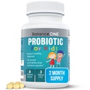 Równowaga One Time- Release Kids Probiotic - Do 15x Lepsza Survivability - 3 Miliard CFU - Gut & Pomocnictwo dla dzieci - Sugar Free, Łatwy do połykania, 2 Miesiąc dostaw