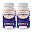 Witamatyczna serrapeptaza 240.000 SPU Serrapeptaza, 120 Opóźnione uwalniane kapsułki - Enteric Coated - Non-GMO- Made in The USA (120 Hrabia (Pack of 2))