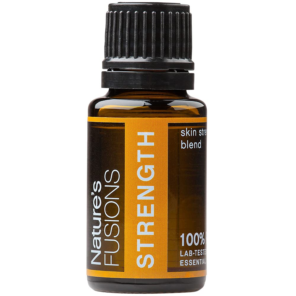 Nature 's Fusions Siła, 100% Czysty i naturalny Esential Oil Mieszanka do Aromaterapii i Zastosowanie miejscowe, .5 Fl Oz (Opakowanie po 1) (15 ml)
