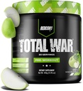 REDCON1 Total War Pretrecout, Zielone Jabłko - Szybkie reagowanie Caffeined Wstępny trening dla mężczyzn + Kobiety z Beta Alanine - Zawiera Citrulline Malate dla zwiększonej pompy, Przepływ krwi (30 Sług)