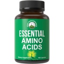 Wszystkie 9 Esential Amino Acids Supplement. Kapsułki z 3X Więcej Leucyny do odzyskiwania mięśni, Wzrost. Suplement EAA lepiej niż BCAA / BCAAS Branched Chain Aminos Acid. USA Tested EAA dla mężczyzn i kobiet