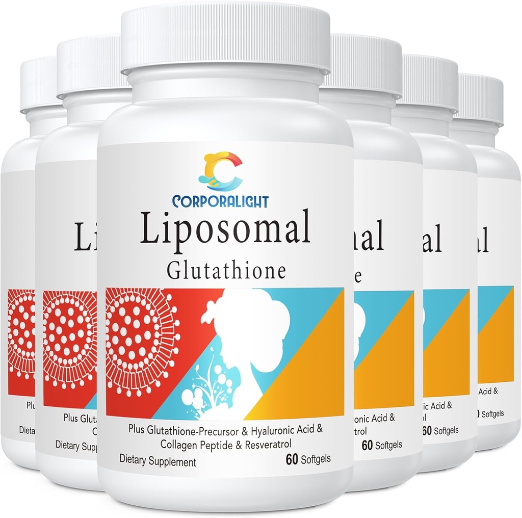 Liposomal Glutathione Softgels, Zwiększona absorpcja - Liposomal Delivery, Aktywna postać L- Glutathione, Komórkowe, Immune Function & Detox wątroby, Bogaty w formuła przeciwutleniacza, Gluten Free, 360 Softgels
