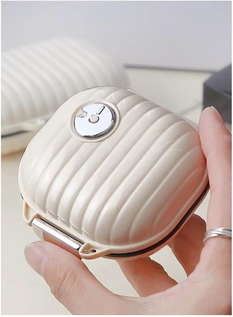 Skrzynia organizatora piłek z Carabiner, 7 Komory, Kompartmentalizowany dyspenser dla mężczyzn i kobiet, Beż (Small Milk White)