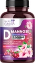 D- Mannose Supplement 1,350mg - z żurawinem, Hibiscus & Dandelion - Aktorstwo powitalne, Naturalne Urynary Tract & Bladder Support for Women & Men - Flush & Cleanse Impurities - Non-GMO, Vegan - 180 Kapsułki