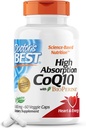 Najlepszy Doctor 's High Absorption CoQ10 z BioPerine, Heart Health & Energy Production, naturalnie fermentowane, Non-GMO, Wegan, Gluten Free, 600 mg, 60 Veggie Caps