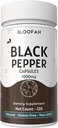 Black Pepper Kapsułki 1000mg Proszek Proszek 124; Piper nigrum 124; Non-GMO, Gluten- Free Glutens 124; Brak sztucznych dodatków 124; GMP- Certified Distribution 124; Suplement ziołowy 124; Tradycyjne Wellness (120 Liczba (1))