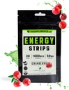 Energy Strips - 50 Mg Castelene - Szybka absorpcja 100% Wszystkie naturalne Formuły - Żurawinowy Flavor - 30 Strips -