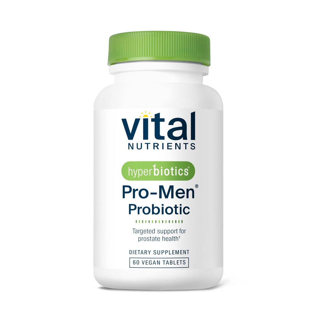Hiperbiotyki Vital Nutrigents Pro Men Probiotyka 124; Wegan Zaawansowane Probiotyki dla mężczyzn 124; Klinicznie studiowane dla zdrowia prostaty, Bilans pokarmowy i Gut Health * 124; Gluten, Dairy, Soy Free Equipment 124; 60 Tabletki
