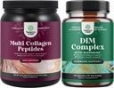 Nature Craft Bundle of Multi Collagen Protein Powder for Women and Men - Hair Skin and Nails Vitamin and DIM Complex Men and Womens Hormon Balance Supplement
