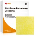 Carbou Medical Xeroform Petrolatum Dressing 2 "x2", 25 Indywidualne opakowanie, Non-Adherent Gauze Pads, Soft Fine Mesh Gauze Patch for Shound Care, Burns, Lacerations, przeszczepy skóry i nacięcia chirurgiczne