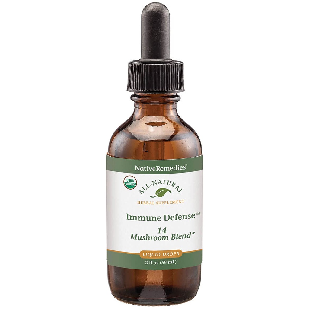 Native Remedies Immune Defense 14 Mushroom Mieszanka do ochrony i utrzymania funkcji układu immunologicznego, 2 Fl oz.