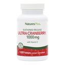 NaturesPlus Ultra Cranberry, Trwałe uwolnienie - 1000mg, 120 tabletek - z witaminą C - wegetarianin, Gluten Free - 60 Servings