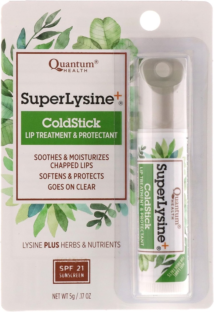 Quantum Health Lysine + Coldstick, SPF 21, 0,17 Ounces (opakowanie po 2)