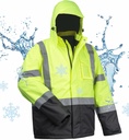 narzędzie 100% wodoodporne Kurtki bezpieczeństwa dla mężczyzn, Hi Vis Reflective Work Kurtki, Konstrukcja płaszcze deszczowe dla zimnej pogody
