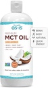 AS- IS Simply Premium MCT Oil C8 & C10 XI124; Unflavored XI124; 100% z Non-GMO Coconuts XI124; Perfect for Morning Coffee XI124; Quick Clean Energy XI124; 32 fl oz (63 Służenie)