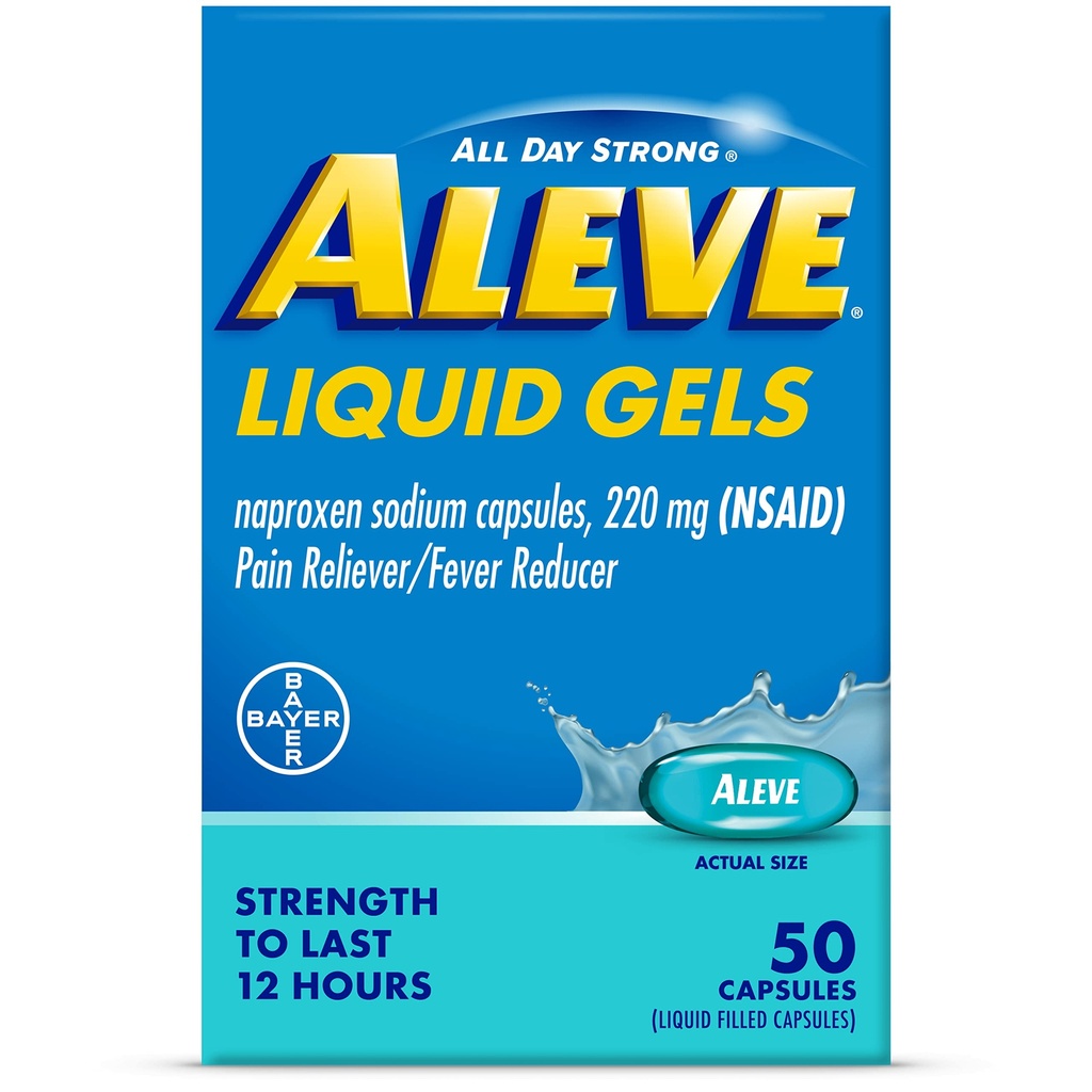 Aleve Płynne żele, Naproxen Sodu na ulgę bólową-50