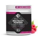 Fossil Paliwo Organiczny Burak Root Proszek, Wspiera tlenek azotu, cyrkulacja, Energia, Heart Health - Buraki Premium Superfood Beets Proszek Dietetyczne Azotany, Nie-GMO, Wegan- Przyjazny, Berry (20 Słupki)