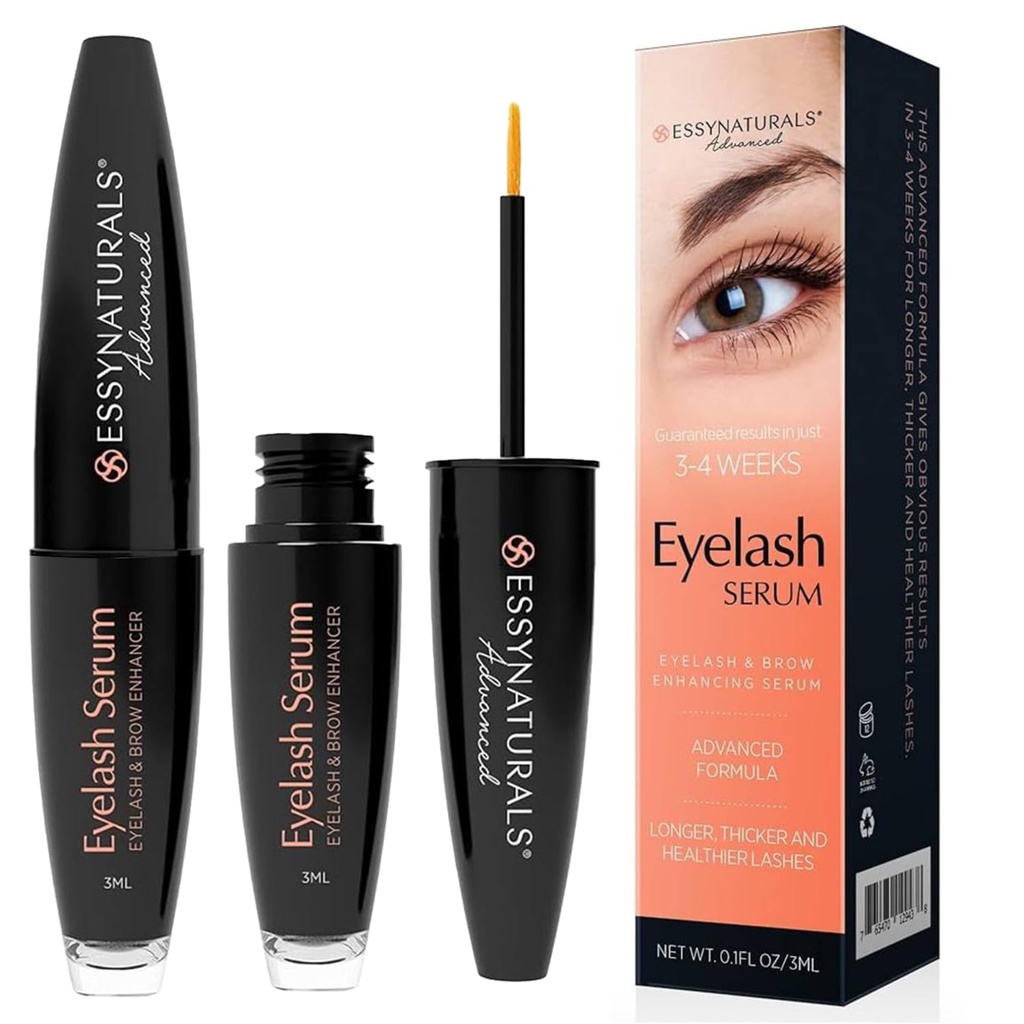 Essynaturals Premium Eyelash Growth Serum dla dłuższych, Fuller, Grubsze rzęsy