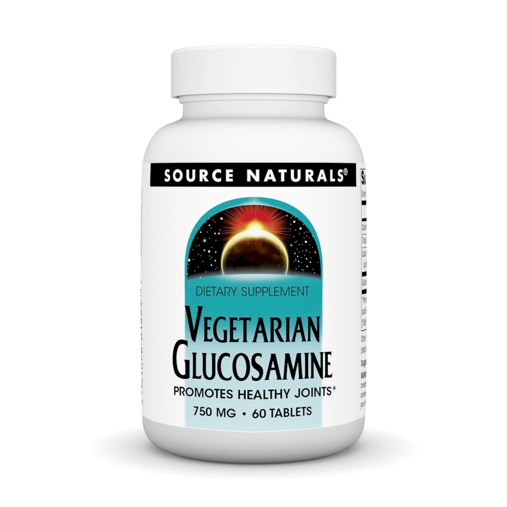 Źródło Naturals Wegetariańska Glukozamina, Promotes Healthy Joints *, 750 mg - 60 tabletek