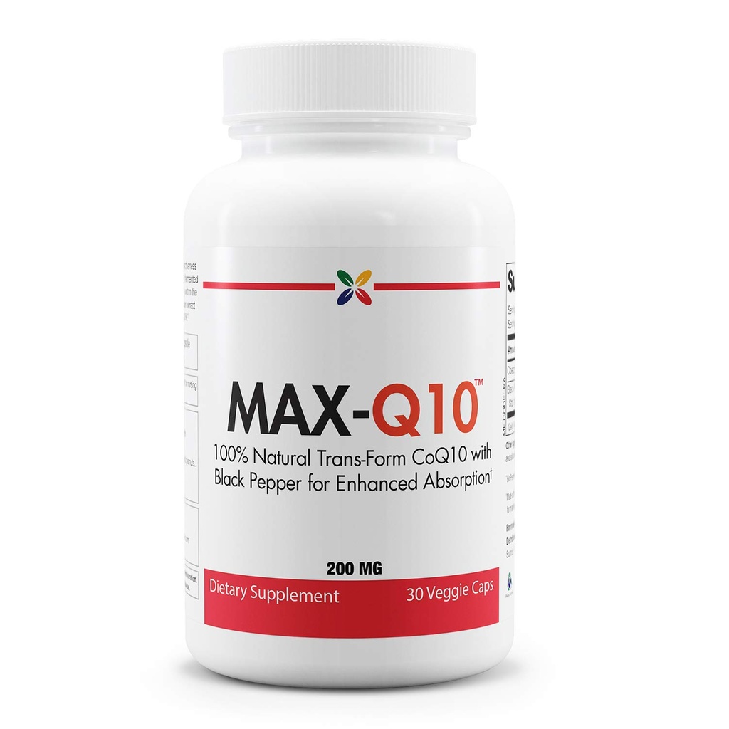 Stop Starzenie Teraz MAX- Q10 CoEnzyme Spreparowane z Kaneka Q10 i Enhanced BioPerine Black Pepper Extract do wysokiej absorpcji, Heart Health, Produkcja energii 200 mg kapsułki