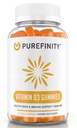 PUREFINITY Witamina D3 5000 iu Gummies - Codzienne witaminy D Suplement dla zdrowia kości, immunologicznego i wspólnego wsparcia mięśni dla dorosłych i dzieci - Gluten Free, Non-GMO - 60 Veggie Gummies