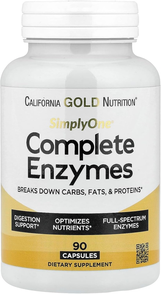 SuperNutrition Just One Complete Enzym Spectrum, Wsparcie trawienne, Opakowania maja Wary, 90 Hrabia, 10033739001243