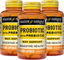 Mason Naturalny Probiotyk z Prebiotykiem, 120 Day Supply for Normal Digestive Function & Ulepszony Gut Health, 3 Pack