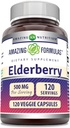 Amazing Formulas Elderberry Supplement Equipment 124; 500 Mg Per Serving Equipment 124; 120 Veggie Capsules Equipment 124; 10: 1 Concentration Equipment 124; Non-GMO Equipment 124; Gluten- Free Equipment 124; Made in USA
