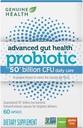 Genuine Health Probiotics, 50 Billion CFU, Daily Care, 15 Diverse Strains, Soy Free, Gluten Free, Vegan Delayed- Release Kapsułki dla zaawansowanych Gut Health (60 Count)