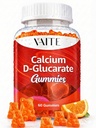 Wapnia D- Glucarate Gummies 1000mg - CDG Cleanse Supplement for Men and Women, Hormon Metabolizm Balance & Menopauza Wsparcie, Non-GMO, Wegan, Gluten Free, Soy Free Supplements, 60 Gumy Chewables