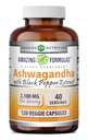 Amazing Supples Ashwagandha Root with Black Pepper Extract Supplement Supplement Amend124; 2100 Mg Per Serving Amend124; Veggie Capsules Supplement Amend124; Non- GMO Amend124; Gluten- Free Amend124; Made in USA (1 Pack, 120 Count)