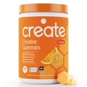 Stworzenie jednowodnych gumek dla mężczyzn i kobiet, Boost Focus, Siła, i Endurance, Anti-Melting Formula, Wegan, Gluten- Free, Non-GMO, 1,5 g kreatyny na gumę (Orange, 90 ct)