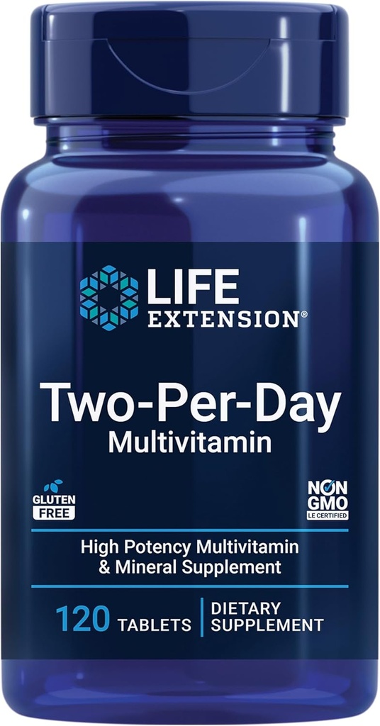 Life Extension Super Bio- Kurkumina i Two-Per- Day 120 Tablet Multivitamin Bundle - 60 Kapsułki wegetariańskie