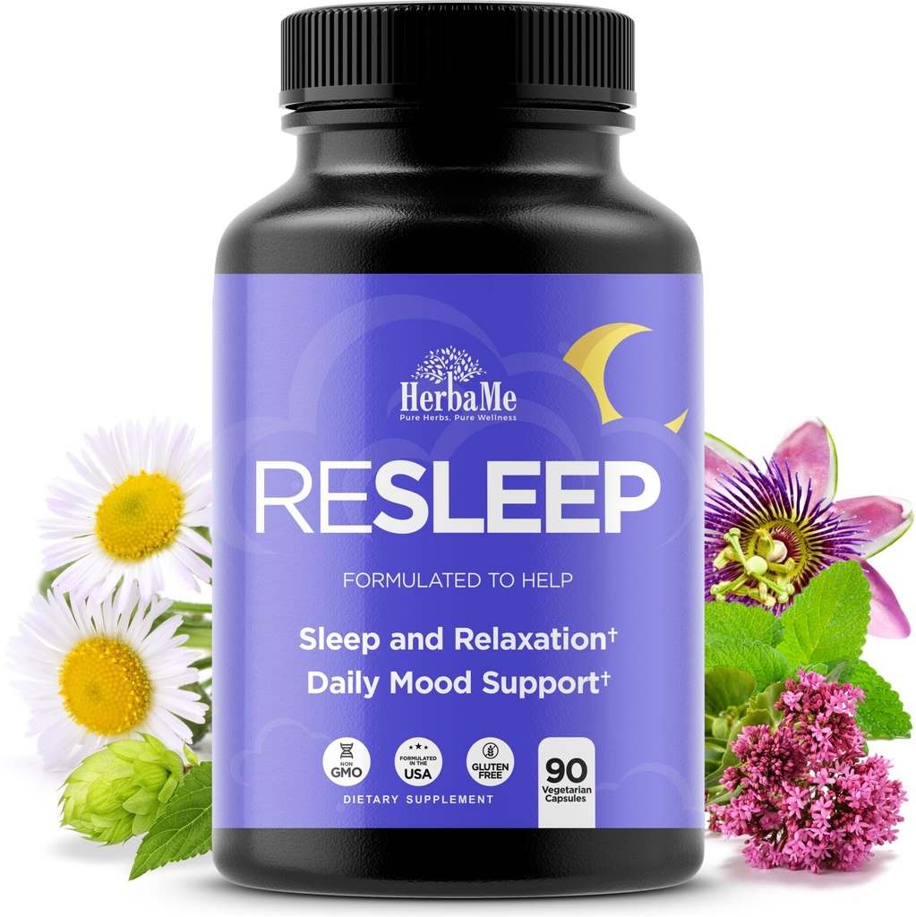 Suplement do pomocy sennej - Melatonina Free Formuła z Magnezu, Valerian, Rumianek, Apigenin, Pomaga Restful Sleep and Relaxation, No Groggency Sleeping Pills