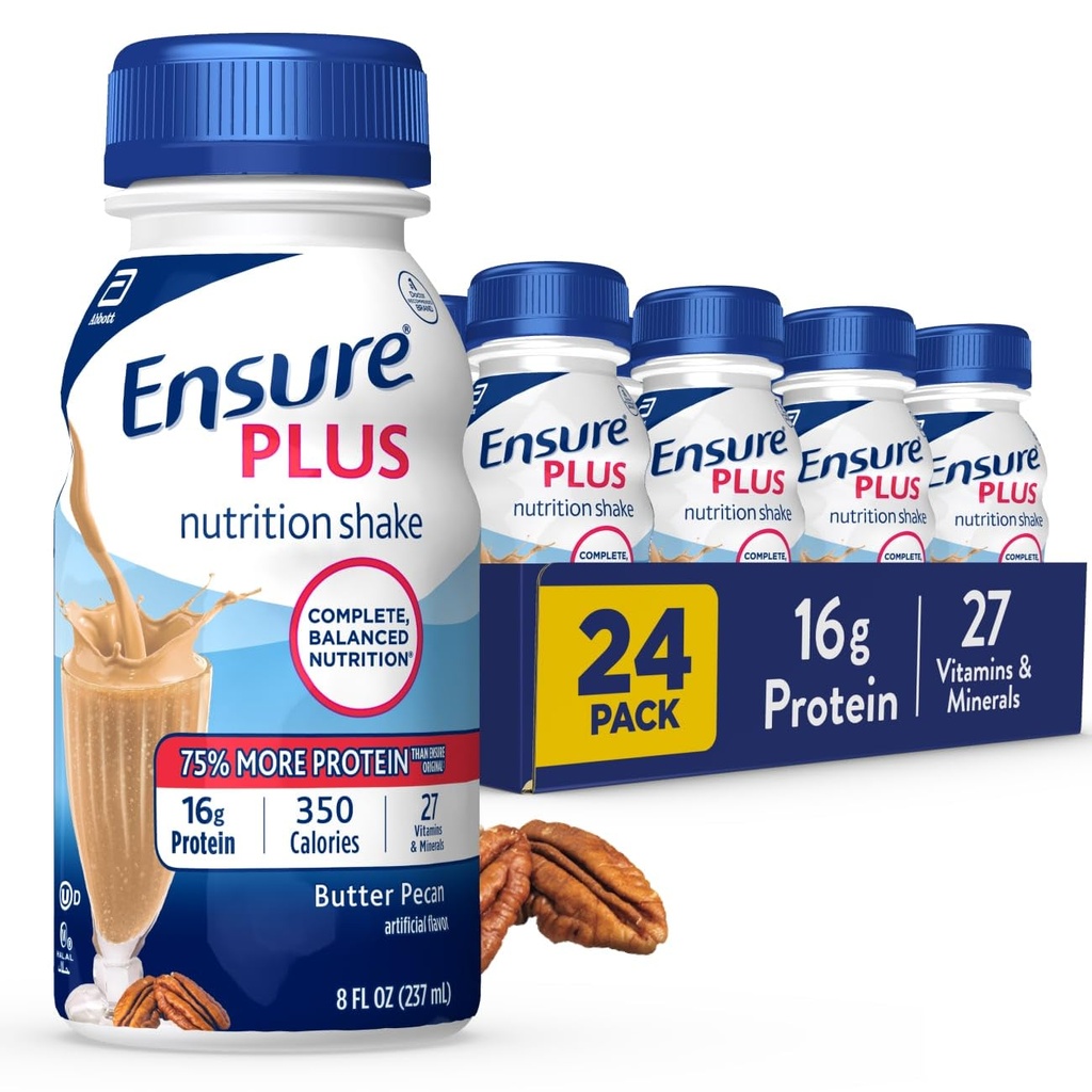 Zapewnić plus masło Pecan Nutrition Shake 'a 124; posiłek zastępujący shake' a 124; gotowy do picia 124; 16 g białka i 27 witamin i minerałów 124; 8 fl oz - 24 opakowania