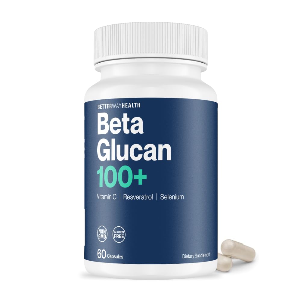 Beta Glukan z witaminą C, selenem i resweratrolem - Suplement wsparcia immunologicznego dla komórek NK & Phagocytoza - 60 Kapsułki