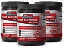 Brain and Memory Booster - Pure GLUTAMINE Powder 4,500MG - Immune Support, glutamine Powder Supplement, Energy Booster Supplements, l glutamine pre Workout, l glutamine Post Workout 3 Bottle (900g)