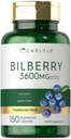Carlyle Bilberry Extract Kapsułki 124; 3600mg 124; 150 Hrabia 124; Wegetarianin, Non-GMO, Gluten Free Fruit Supplement