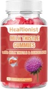 Gummie do czyszczenia wątroby, detoksykacji i naprawy tłuszczu Wątroba Formuła Gummies, Wyciąg Tistle mleka 124; Przeciwutleniacze wsparcia i naturalnego zdrowia wątroby, Detox wątroby, 60 Wegan Ct