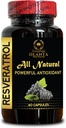 RESVERATROL EXTRACT - niezmodyfikowane genetycznie suplementy immunologiczne, suplementy przeciwutleniacze, przeciwutleniacze do oczu, suplementy energii i focus, witamina C i wsparcie immunologiczne - 1 Butelka 60 Kapsułki