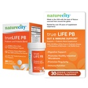NatureCity True- Life- PB Półka Stabilny Mieszanka Prebiotyki i Probiotyki dla Kobiet i Mężczyzn - Żywotne Guty Suplementy Zdrowia dla Kobiet i Mężczyzn - Bezmleczne - (30 Kapsułki Veggie)