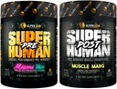 ALPHA LION Superhuman Pre Workout Powder & Post Workout Recovery Bundle, Trwała Energia & Focus + Lean Muscle Growth, Siła & Tom (Miami Vice & Muscle Marg)