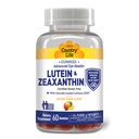 Country Life Lutein Gummies z Lutemax 2020, 60 Ct, Chewable Natural Eye Supplement Supplement, Marigold Lutein, Zeaksantyna, Eye Health & Macular Support, Non-GMO, Natural Fruit Pectin, Wegan